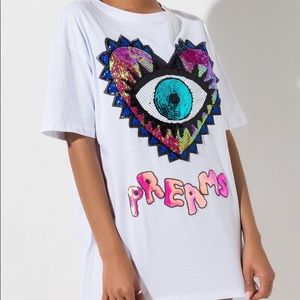 Akira Sequin Shirt Dress